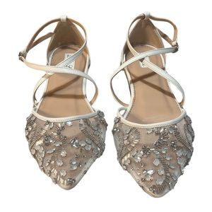 Little L Beaded Shoe Rhinestone Encrusted Wedding Formal Size 7.5